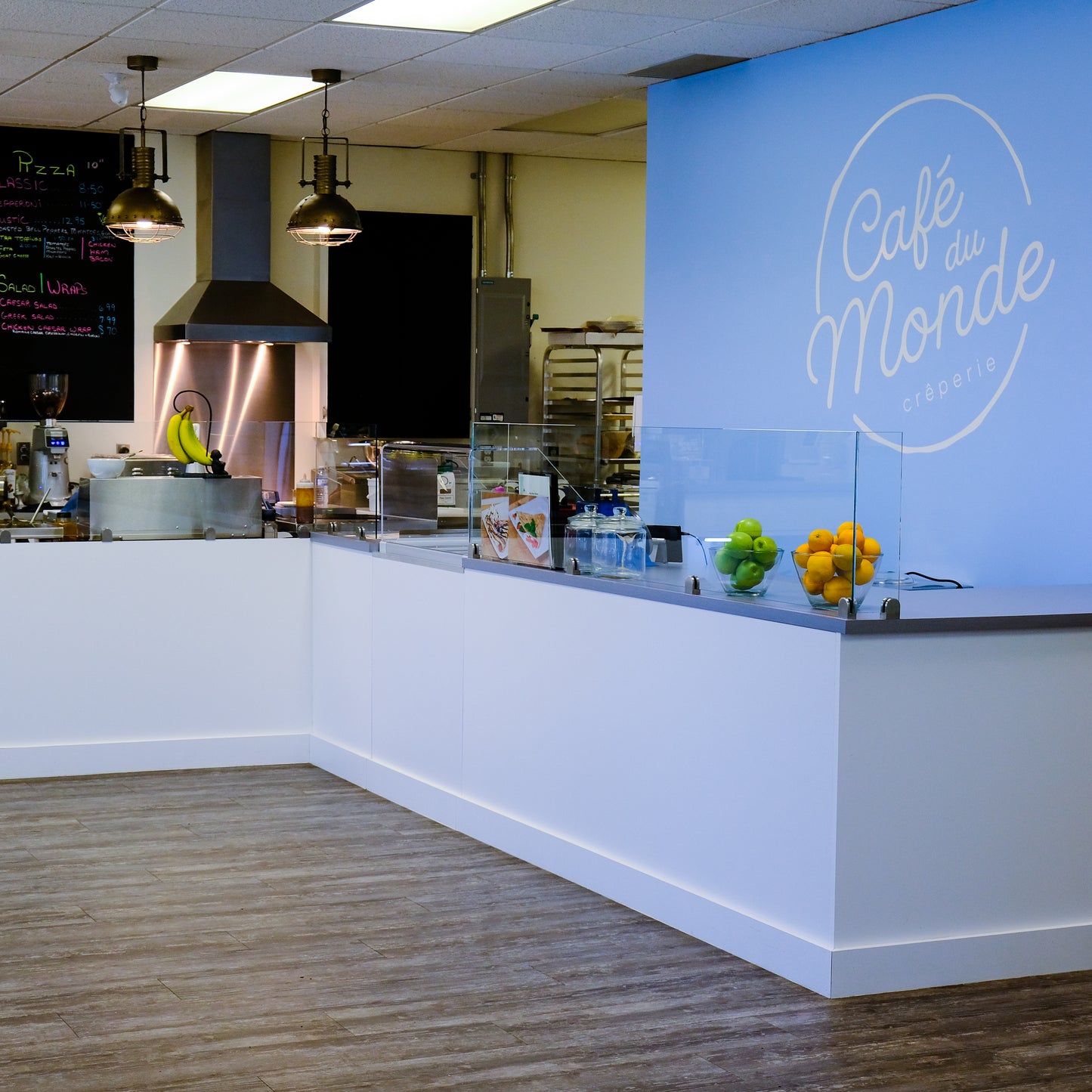 Inside Café du Monde's restaurant.
