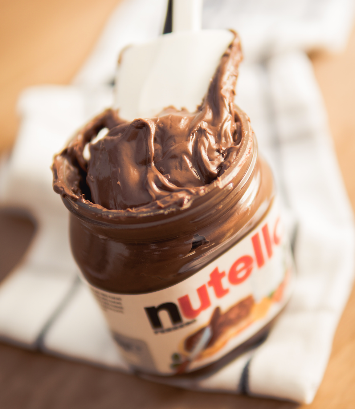 Mini jar of Nutella.
