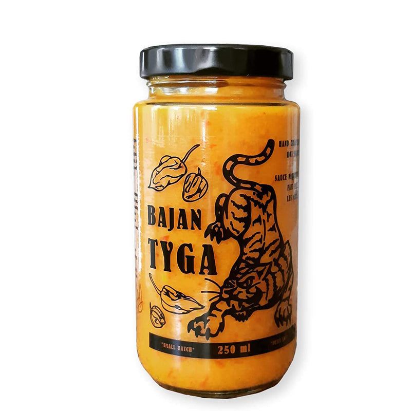 Ontario local vendor product, Bajan Tyga hot sauce.