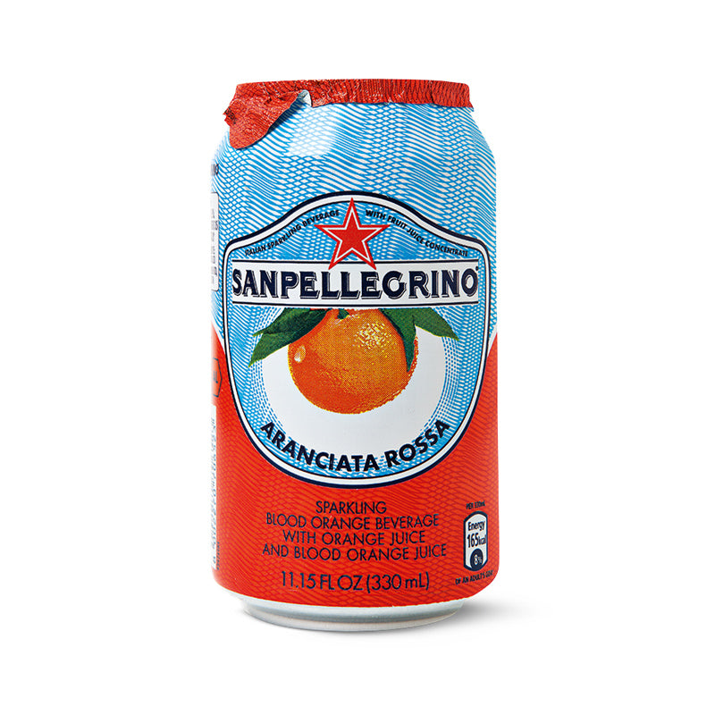Can of San Pellegrino in Blood Orange flavour.